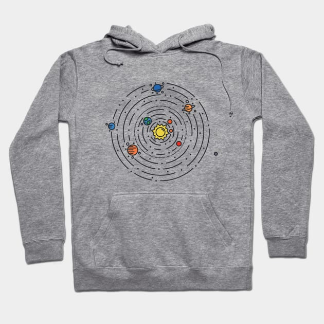 Solar System Planetary Chart Design Hoodie by astralprints